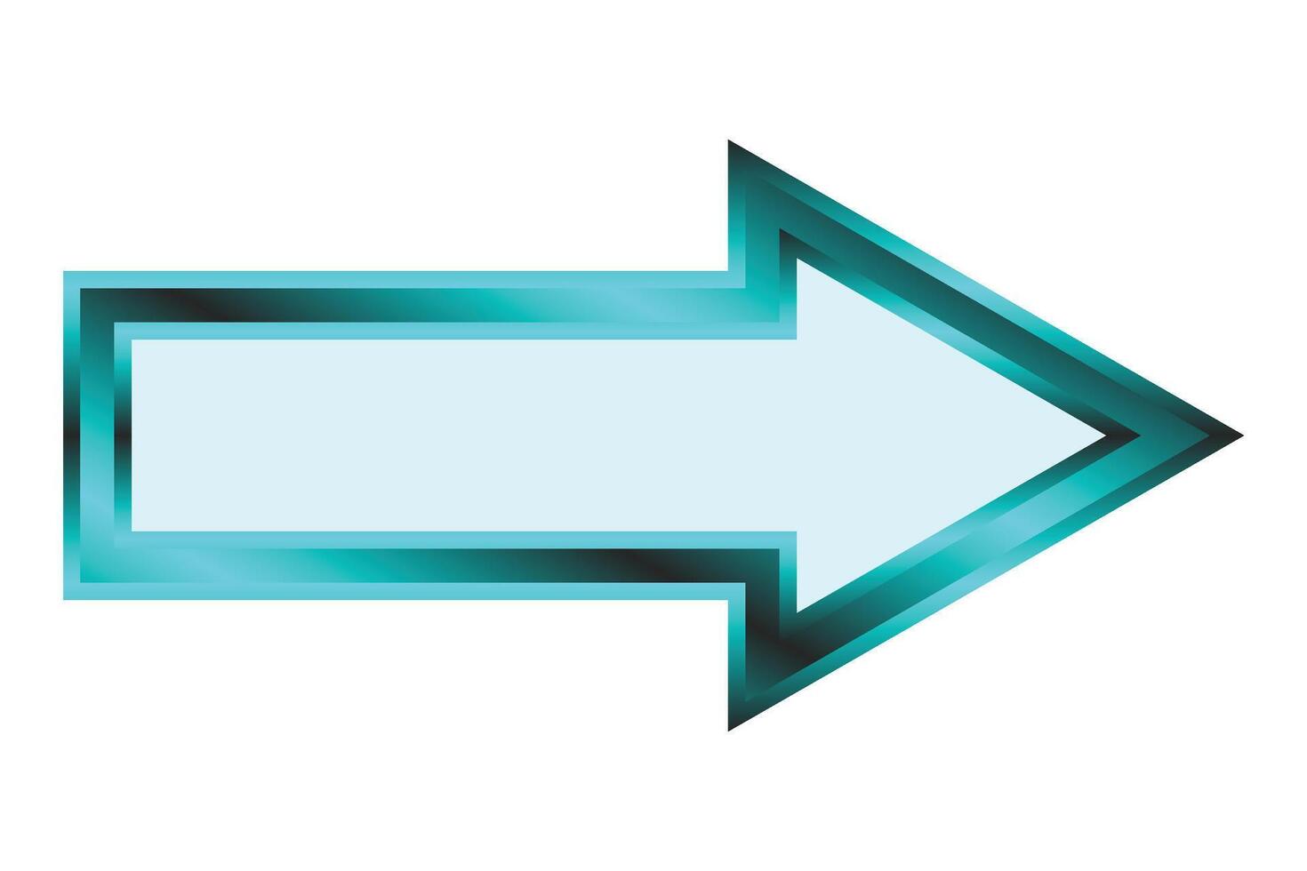 Arrow. Big arrow with gradient colors. Arrow symbol. Gradient arrow geometric shape vector