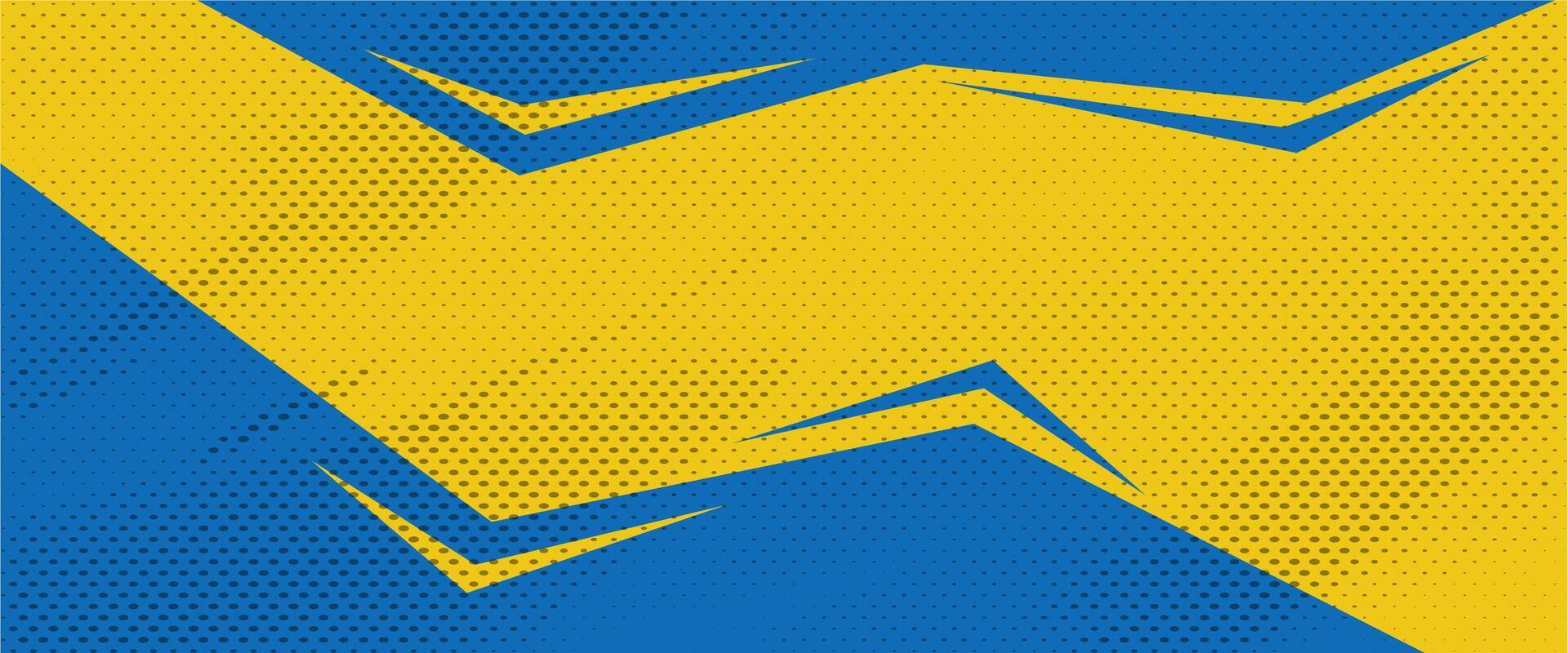 A blue and yellow background with a lightning bolt vector