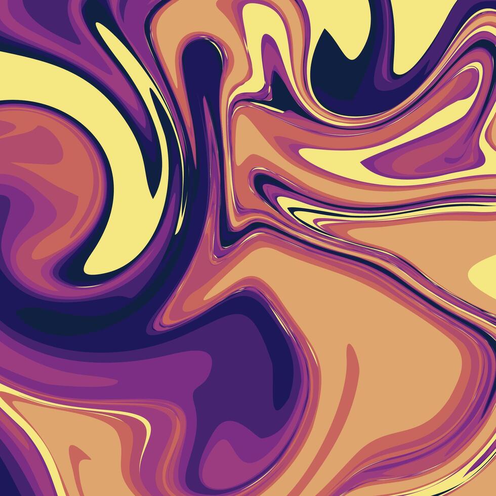 Abstract swirl background with orange, yellow and purple colors vector