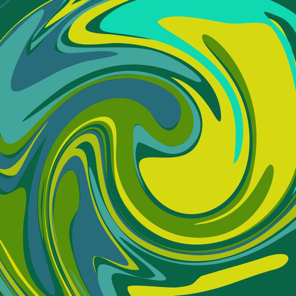 Abstract swirl background with green and blue colors vector
