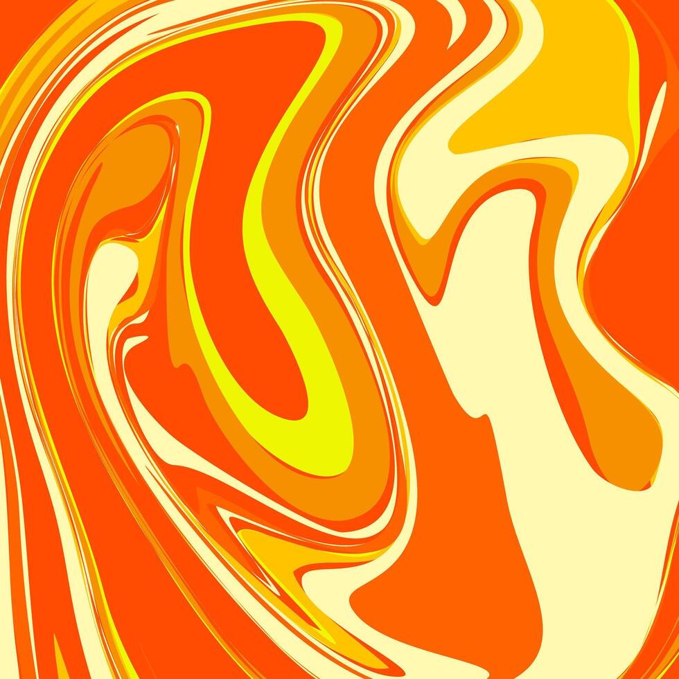 An abstract orange and yellow swirl background vector