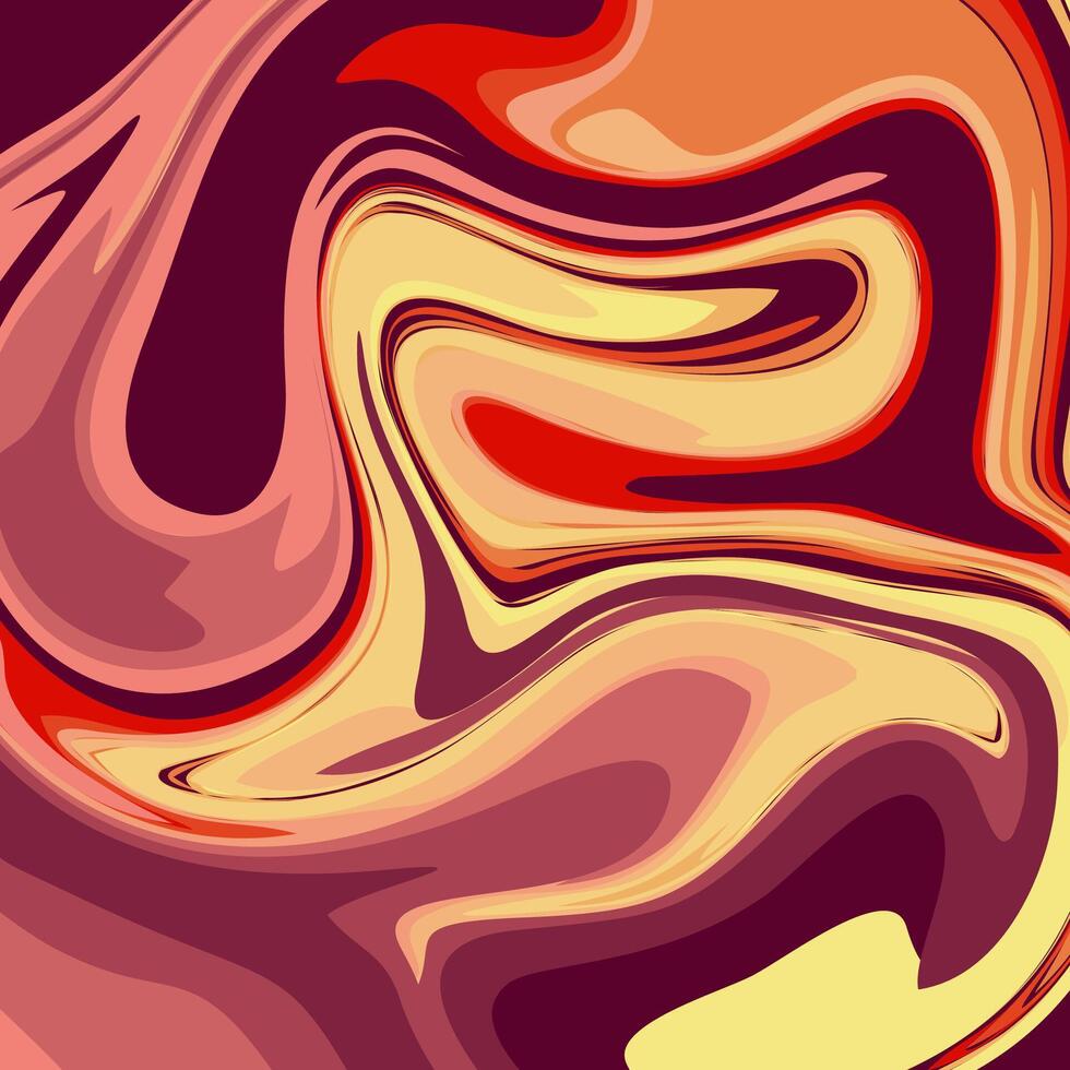 Abstract swirl background with orange, yellow and red colors vector