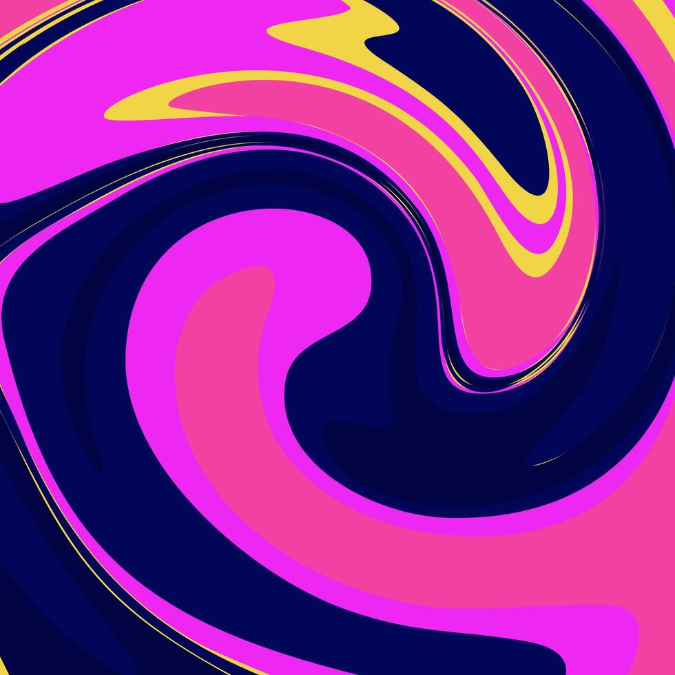 A colorful swirl pattern with pink, blue and yellow colors vector
