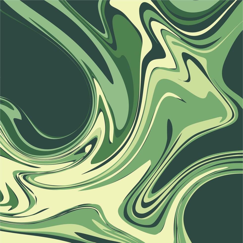 Abstract green and yellow swirled background vector