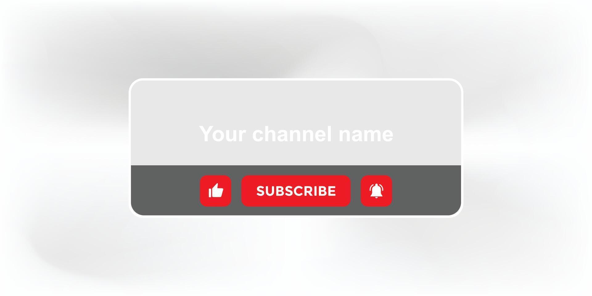 A channel name button on a white background vector