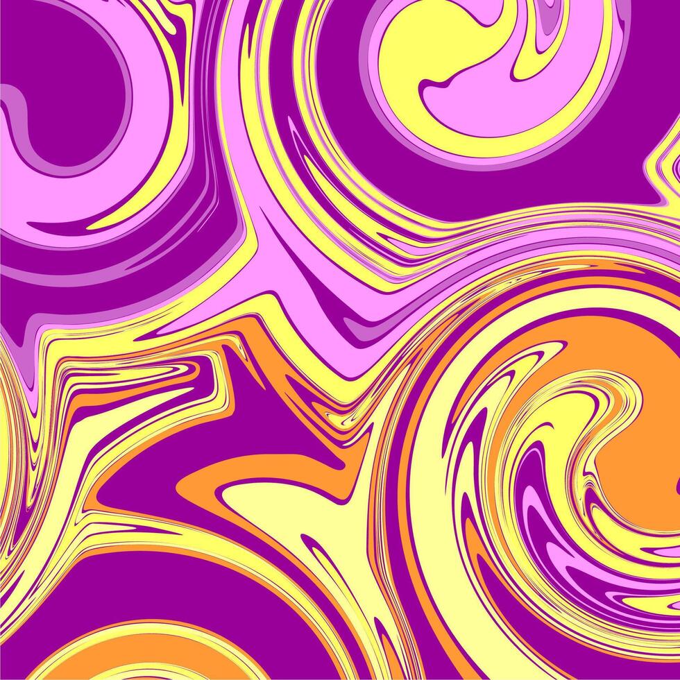 A purple and yellow abstract background with swirls vector