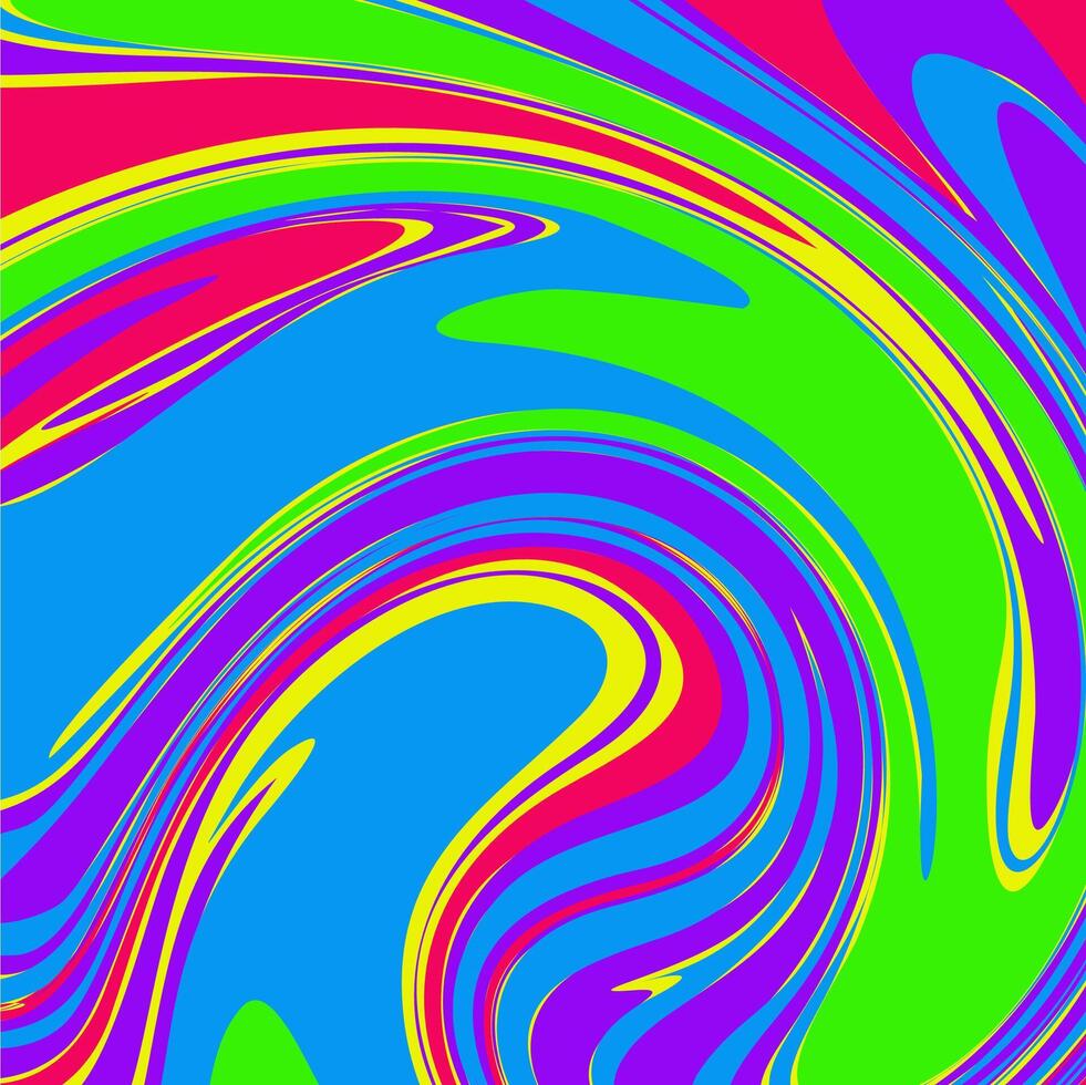 Colorful psychedelic swirl background vector