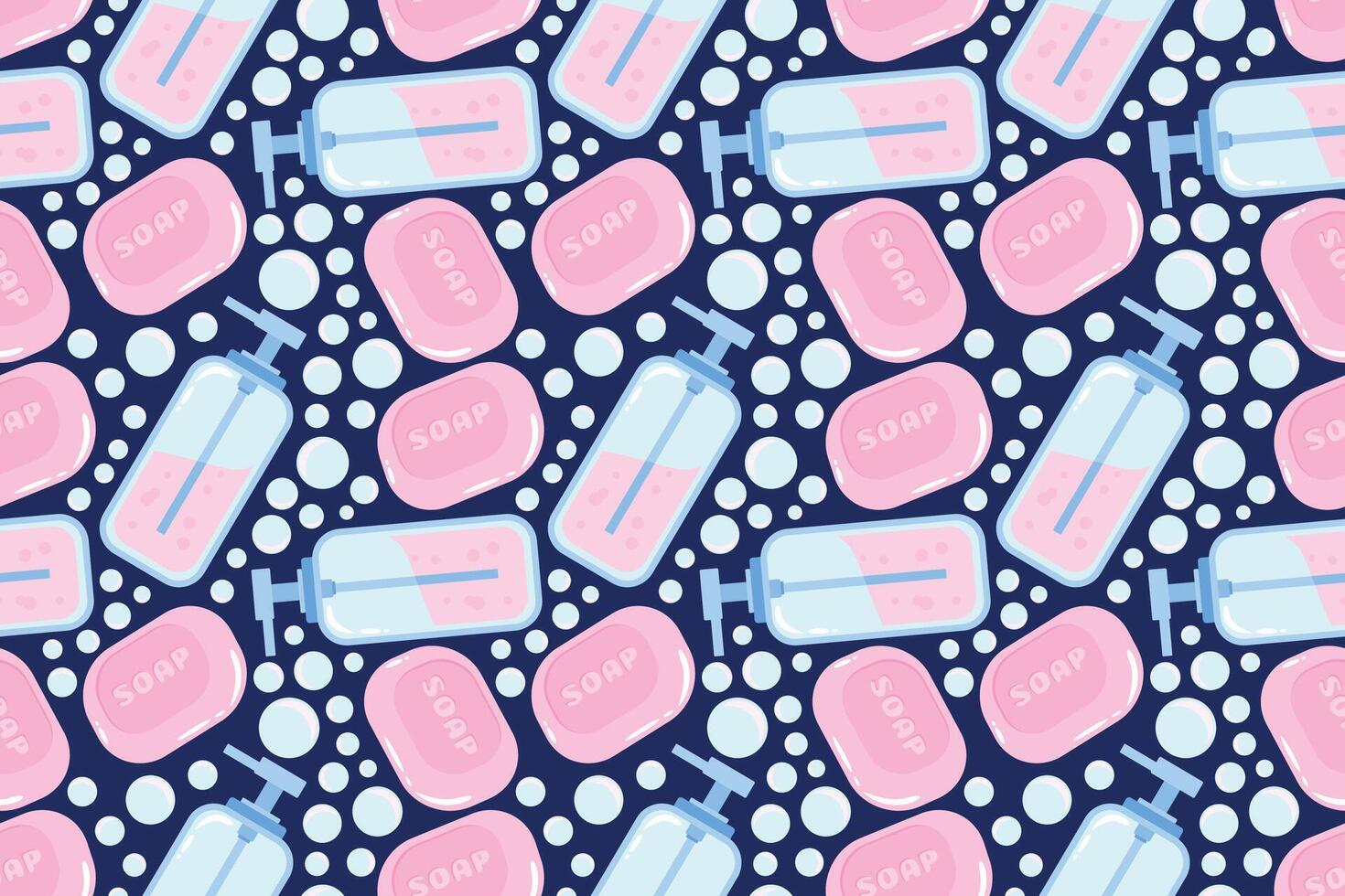 A pattern with soap and bubbles on it vector