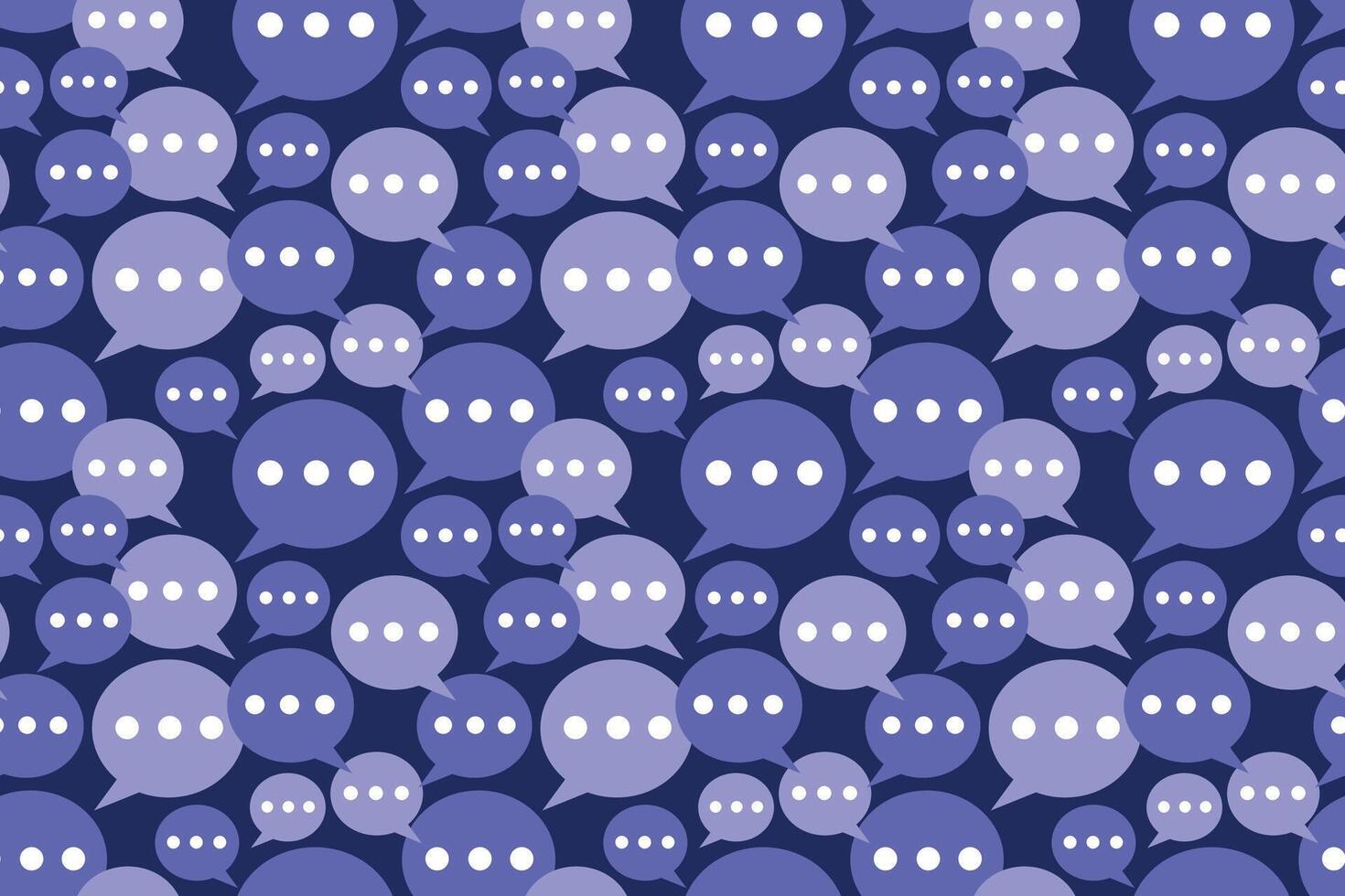 A blue and purple background with many speech bubbles vector