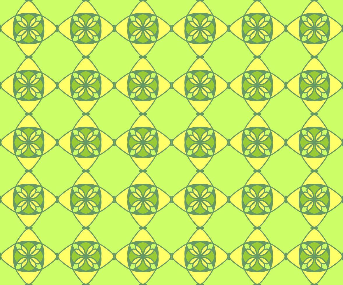 A green and yellow geometric pattern vector