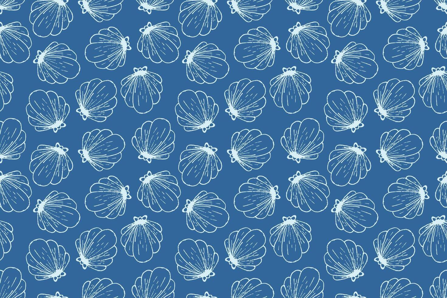 A blue and white pattern with flowers vector