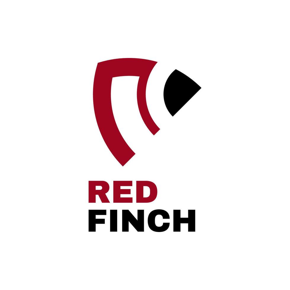 Red finch logo design vector
