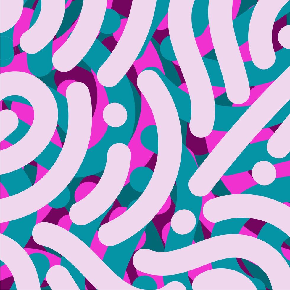 A colorful pattern with a lot of shapes vector