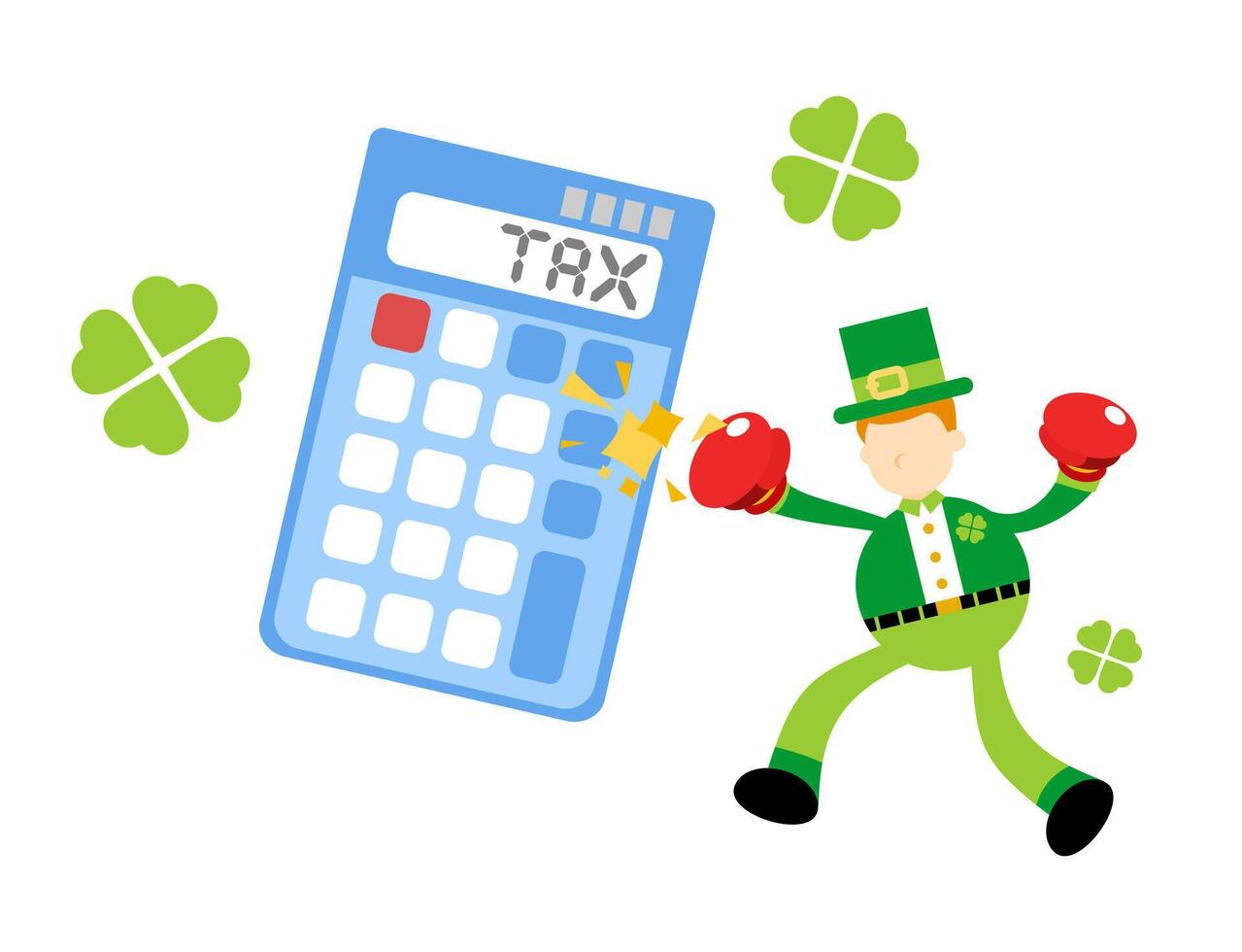 St patrick's day tax calculator vector