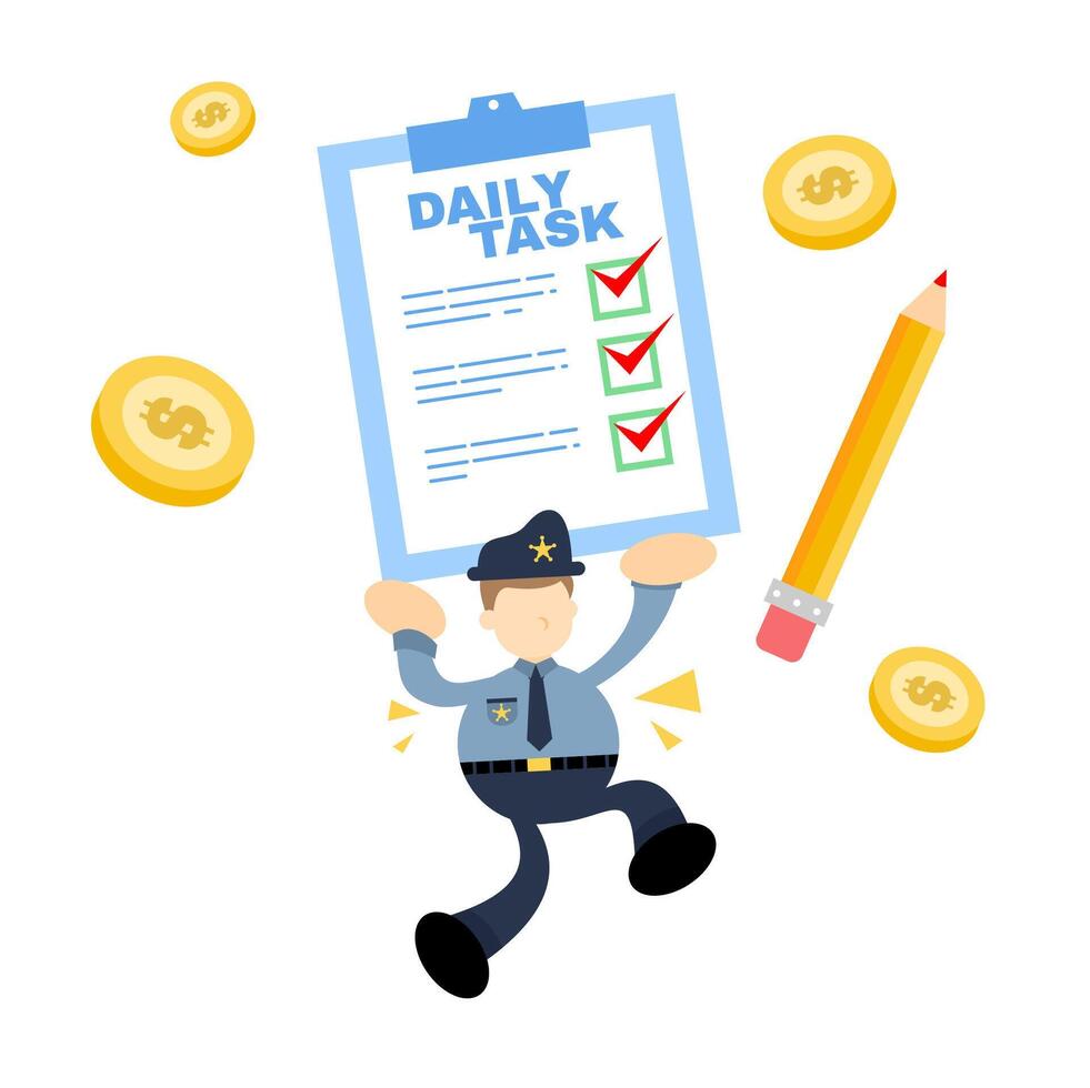 Daily task checklist vector