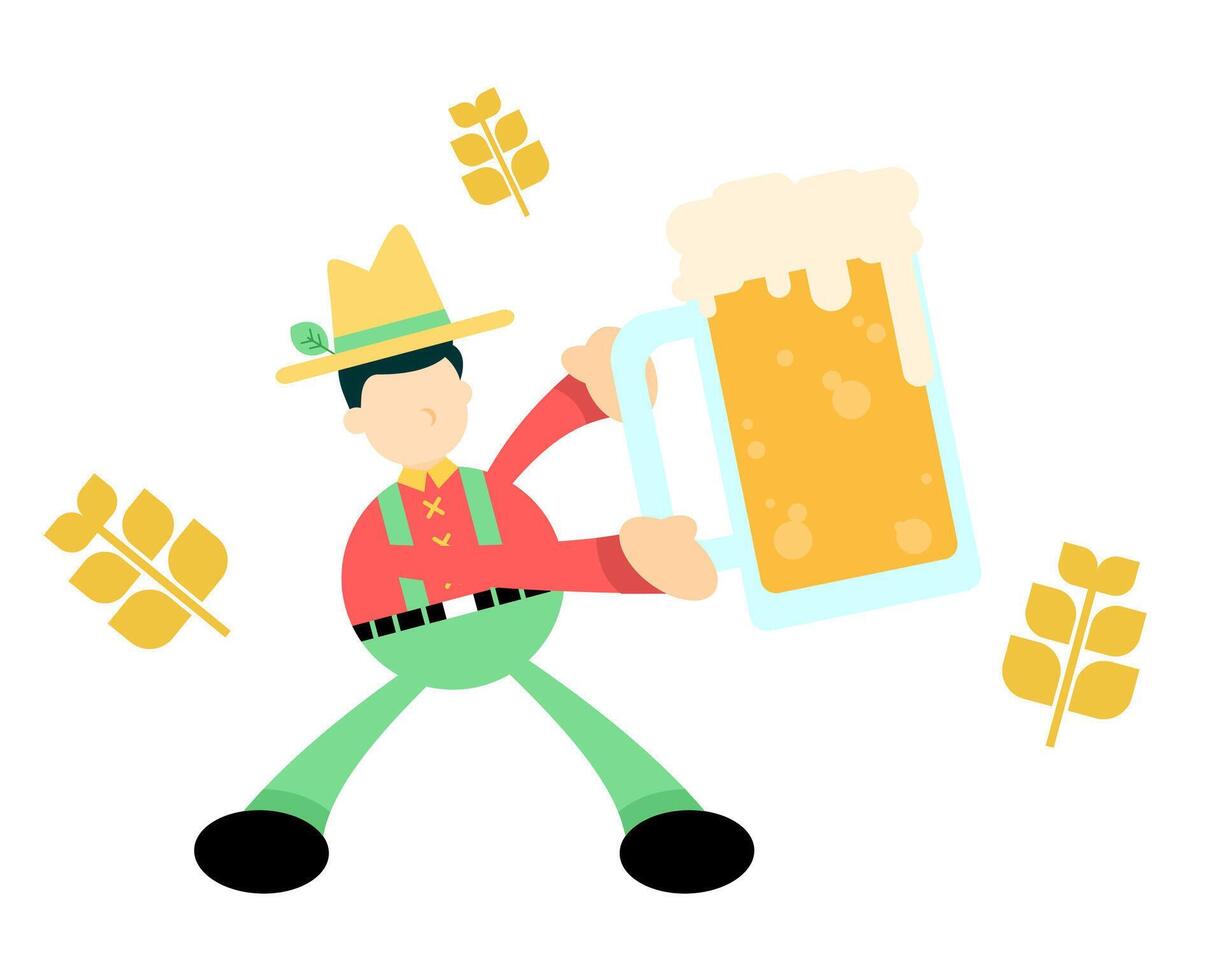 Oktoberfest beer mug vector