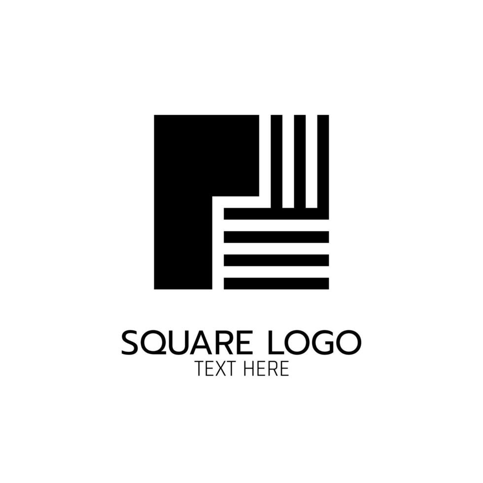 Square logo design template vector