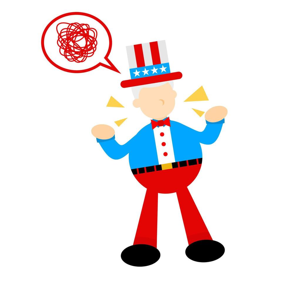 Uncle sam cartoon vector