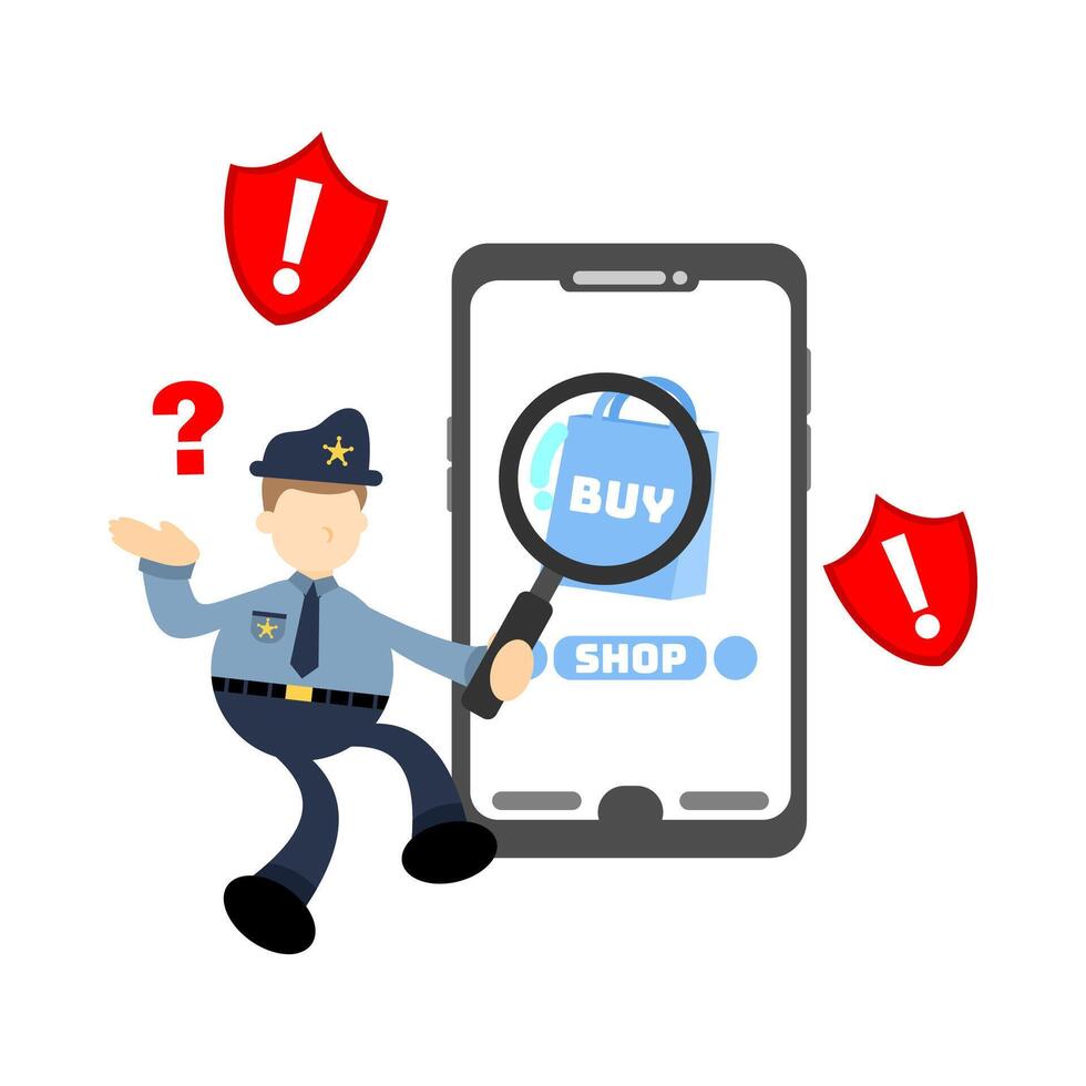 How to protect your online shopping account from hackers vector