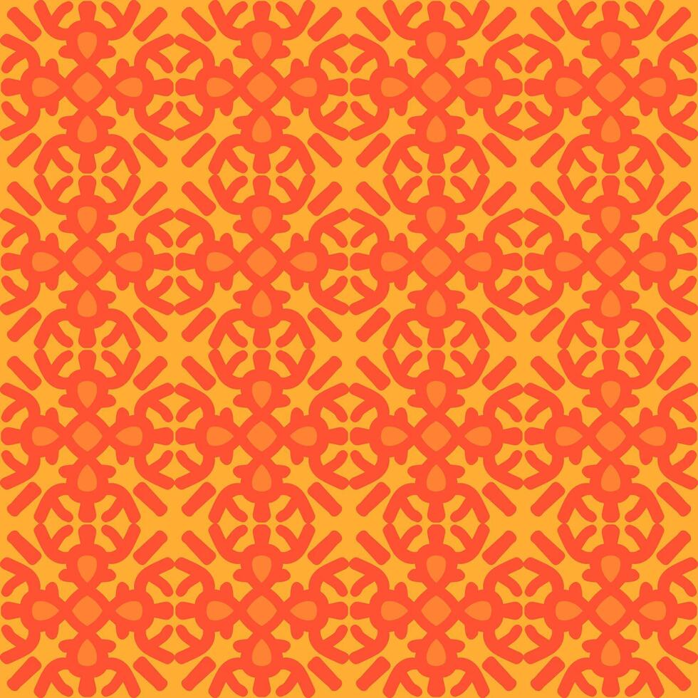 An orange and yellow pattern with stars vector