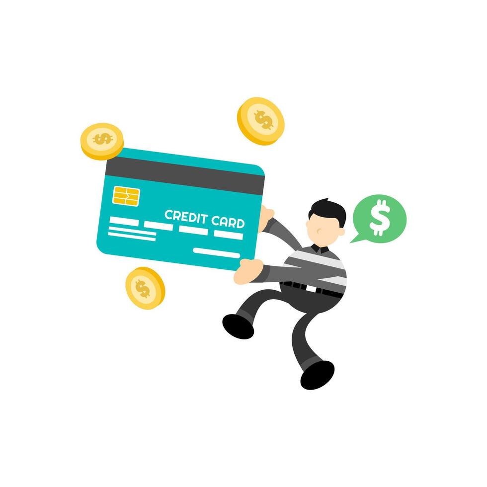 A man holding a credit card and money vector