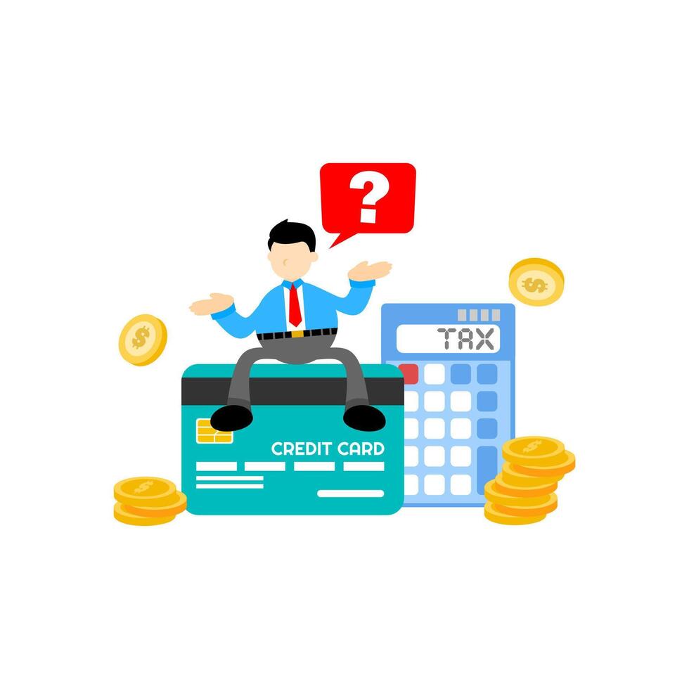 How to calculate tax on credit card payments vector