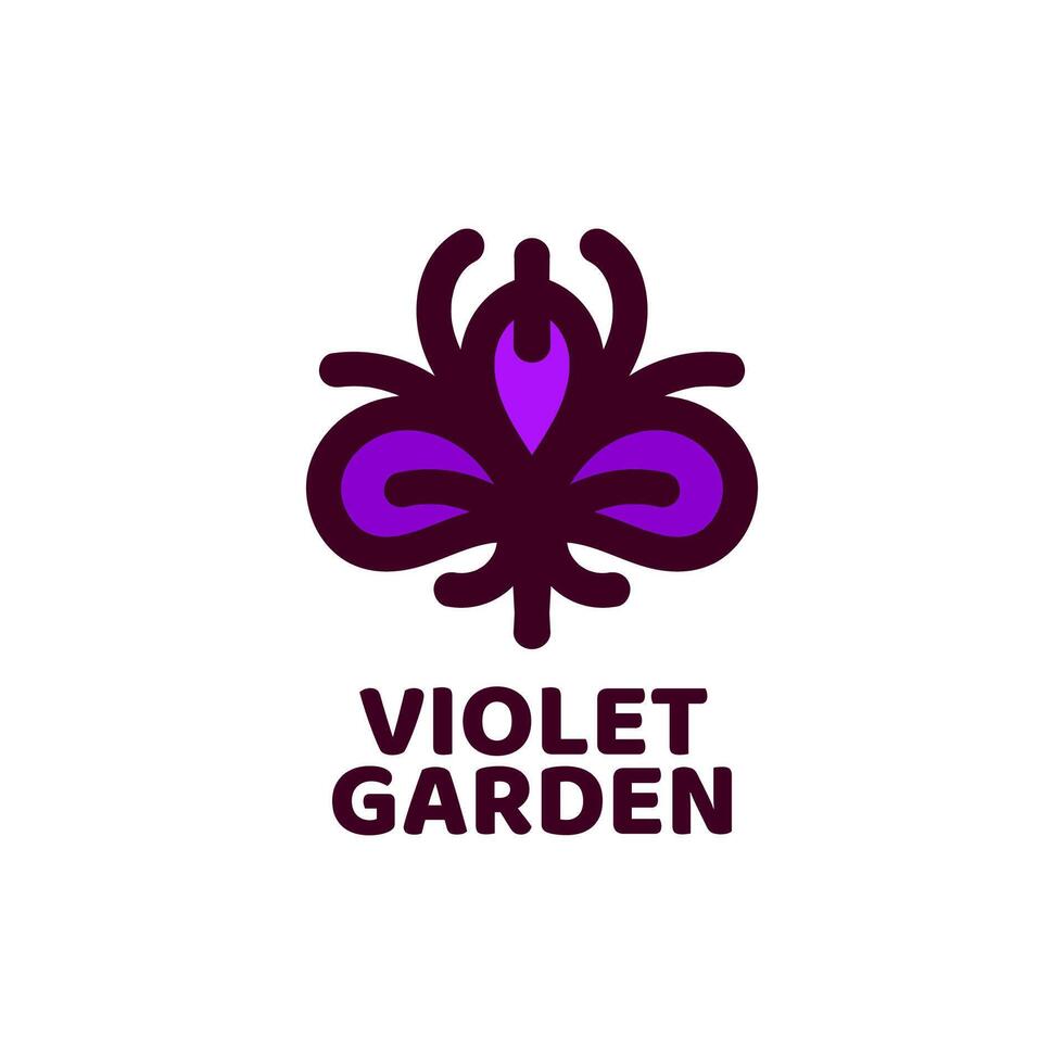 The violet garden logo is shown in purple vector