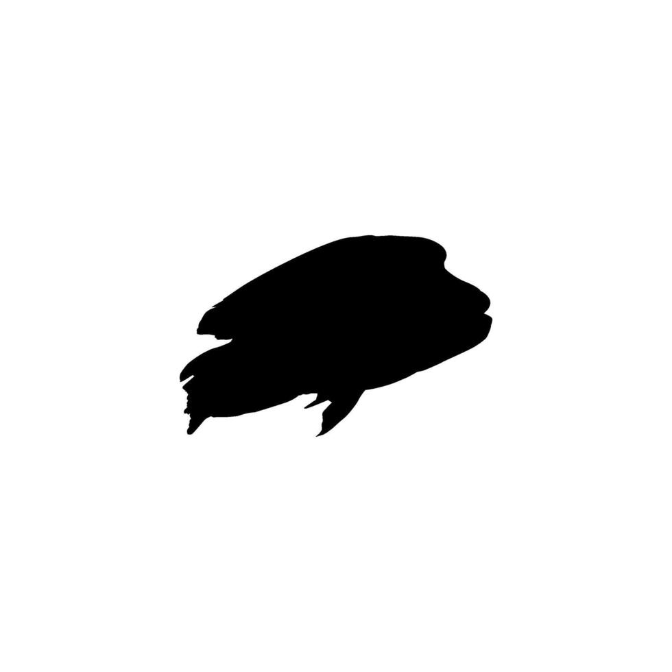 Silhouette of the The Humphead wrasse, Cheilinus undulatus, also known as the Maori wrasse, Napoleon wrasse, Napoleon fish. Flat Style, can use for Logo Gram, Animal Illustration, Pictogram, ect vector