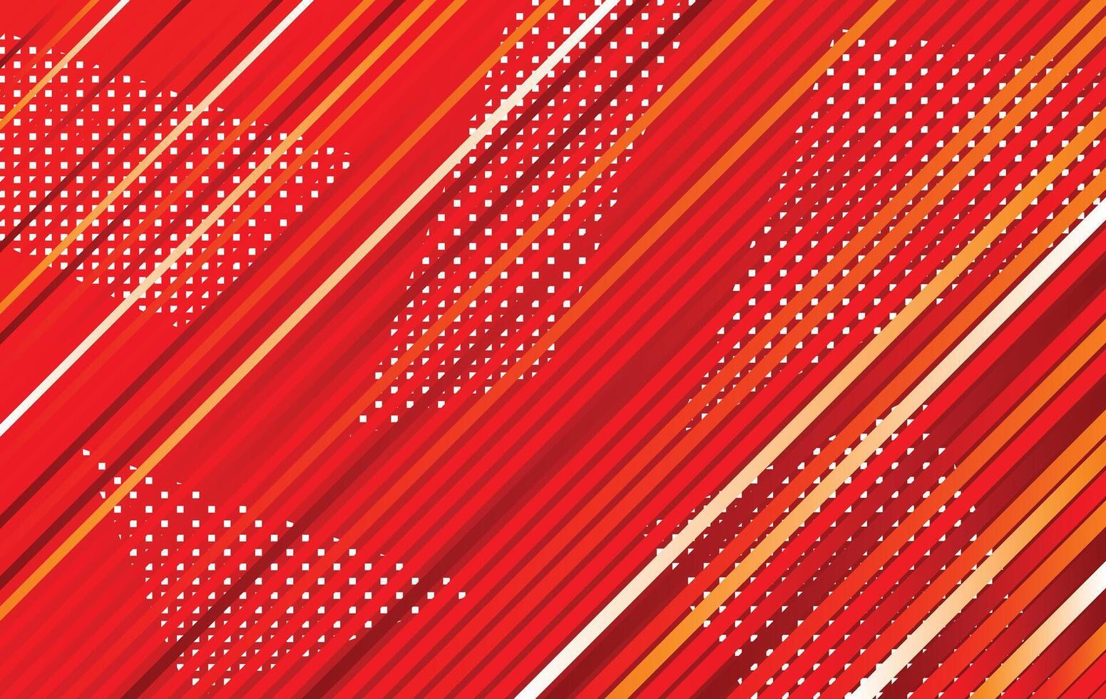 A red and white striped background with a pattern vector