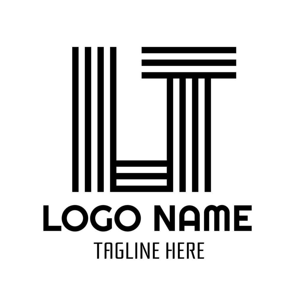 The letter t logo design template vector