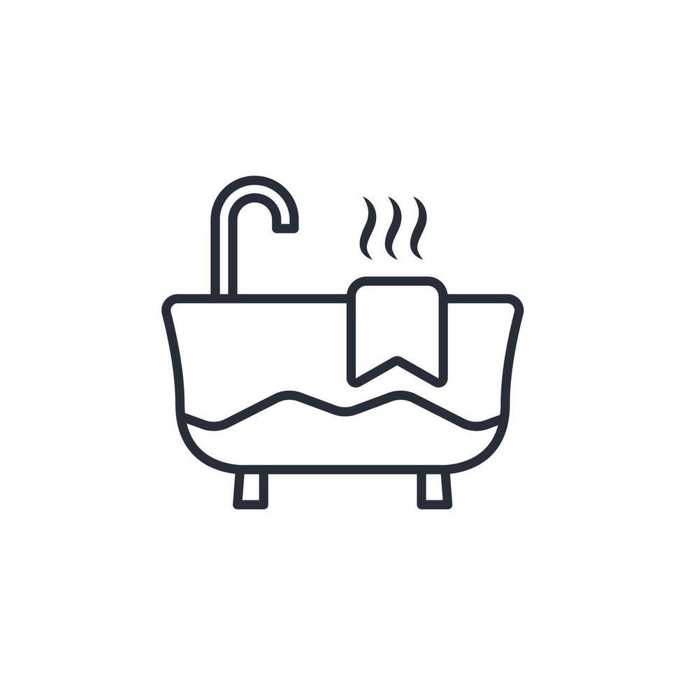 Bathing icon. .Editable stroke.linear style sign for use web design,logo.Symbol illustration. vector