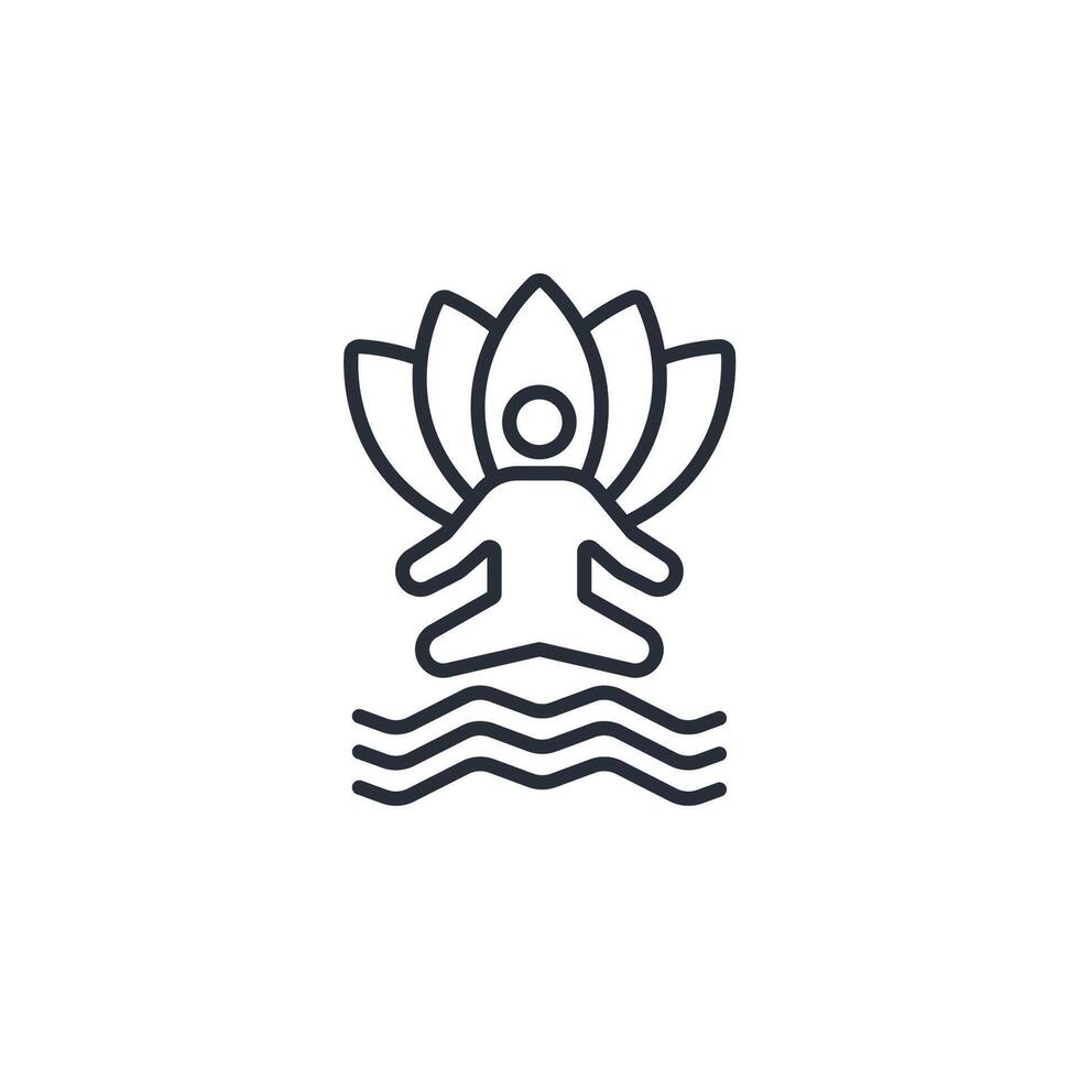 yoga icon. .Editable stroke.linear style sign for use web design,logo.Symbol illustration. vector