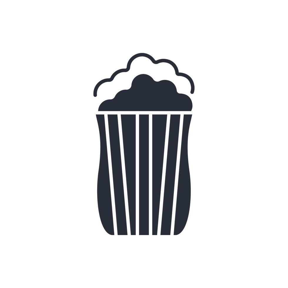 Popcorn icon. .Editable stroke.linear style sign for use web design,logo.Symbol illustration. vector