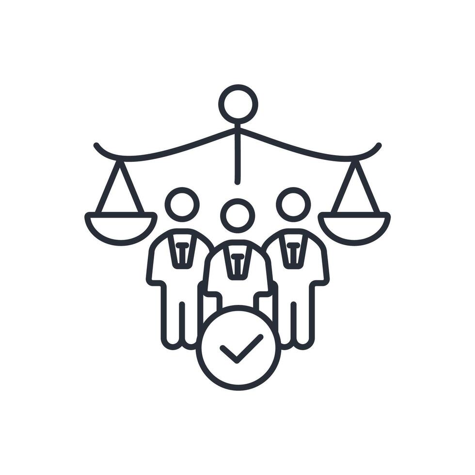 human rights icon. .Editable stroke.linear style sign for use web design,logo.Symbol illustration. vector