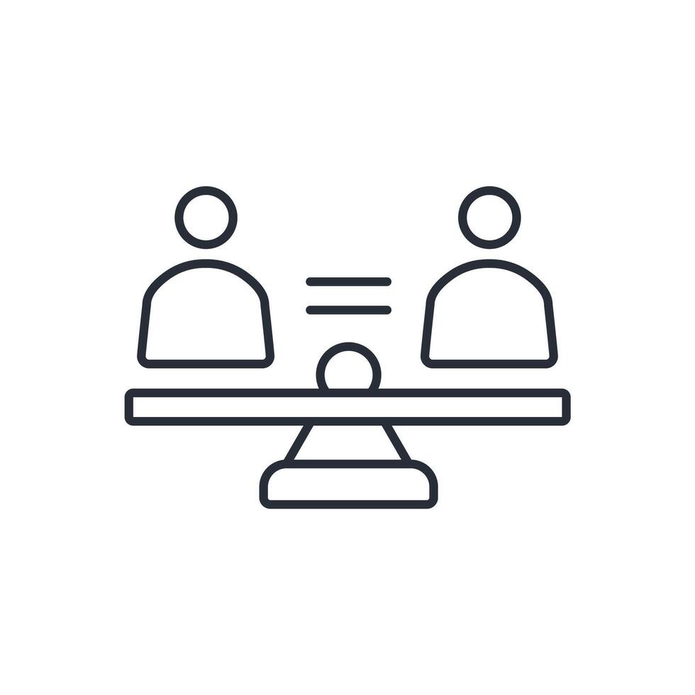 equality icon. .Editable stroke.linear style sign for use web design,logo.Symbol illustration. vector