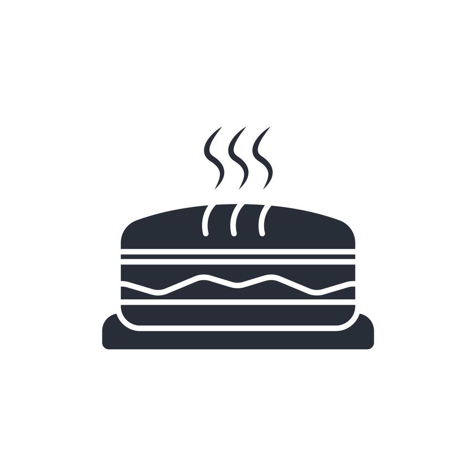 Sandwich icon. .Editable stroke.linear style sign for use web design,logo.Symbol illustration. vector