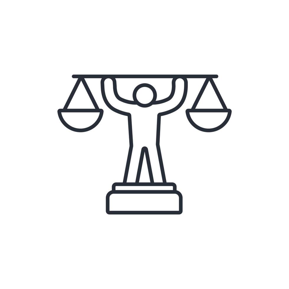 social justice icon. .Editable stroke.linear style sign for use web design,logo.Symbol illustration. vector