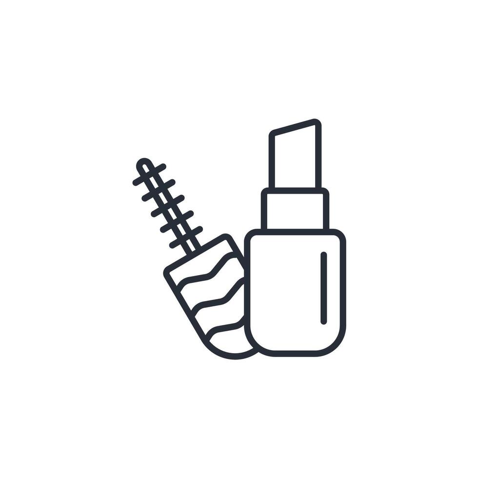 make up icon. .Editable stroke.linear style sign for use web design,logo.Symbol illustration. vector