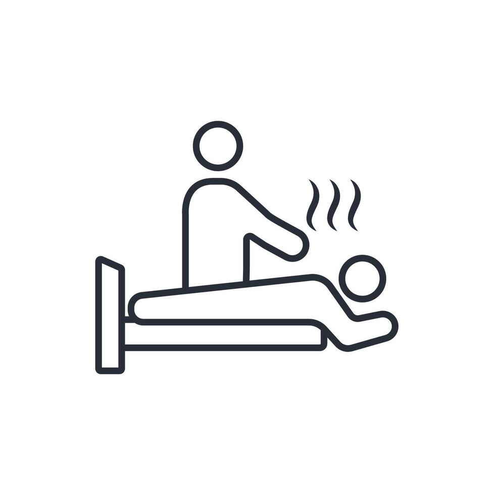 massage icon. .Editable stroke.linear style sign for use web design,logo.Symbol illustration. vector