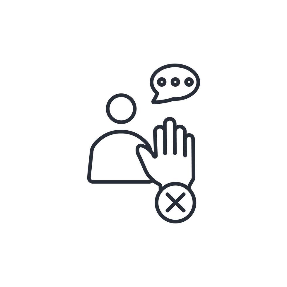 protesting icon. .Editable stroke.linear style sign for use web design,logo.Symbol illustration. vector