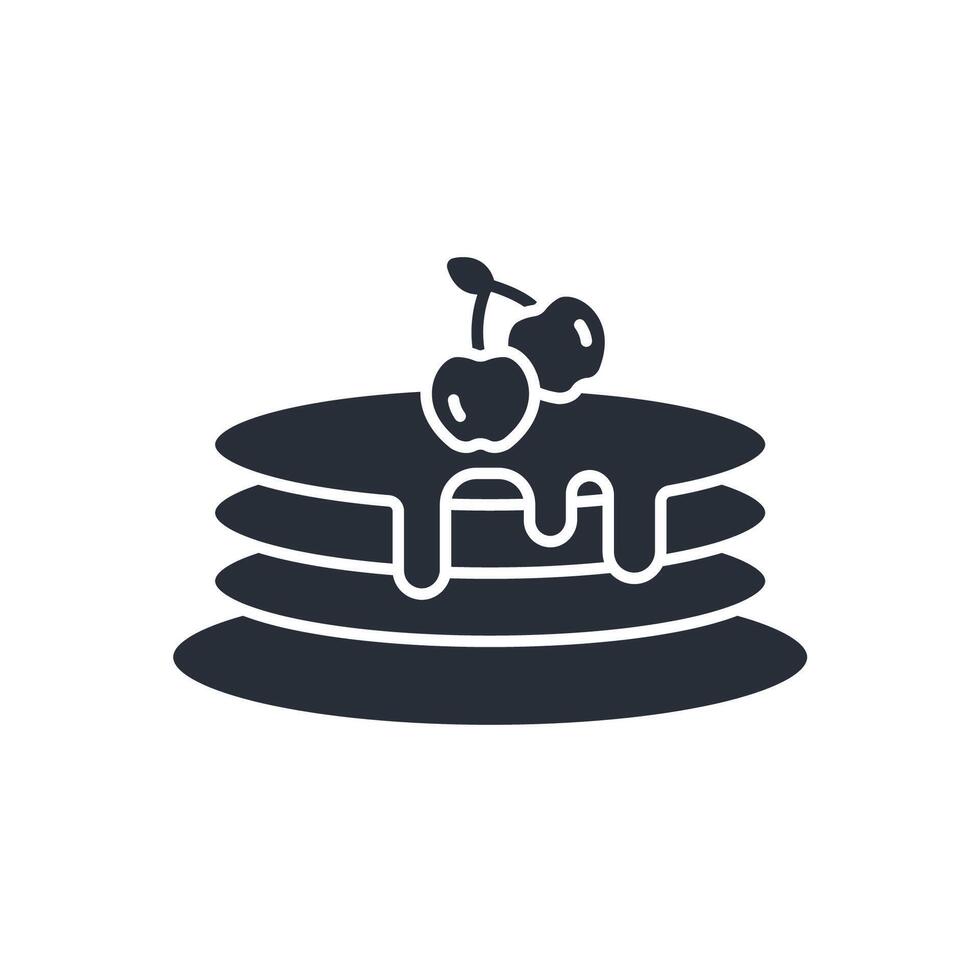 Pancake icon. .Editable stroke.linear style sign for use web design,logo.Symbol illustration. vector