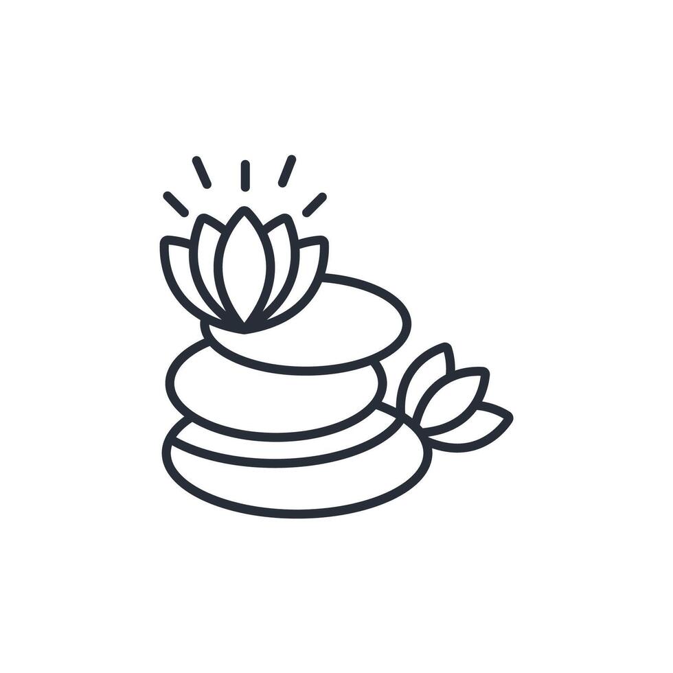 stones icon. .Editable stroke.linear style sign for use web design,logo.Symbol illustration. vector