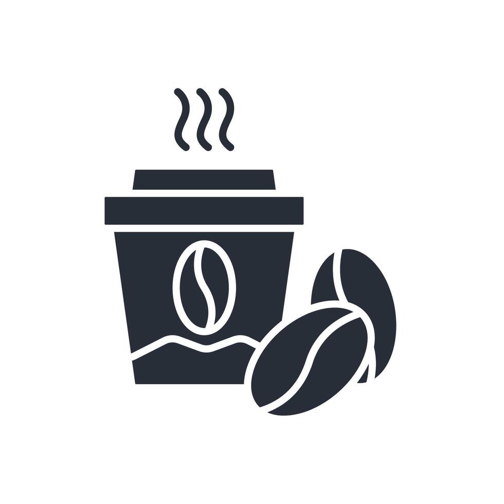 Coffee delivery icon. .Editable stroke.linear style sign for use web design,logo.Symbol illustration. vector