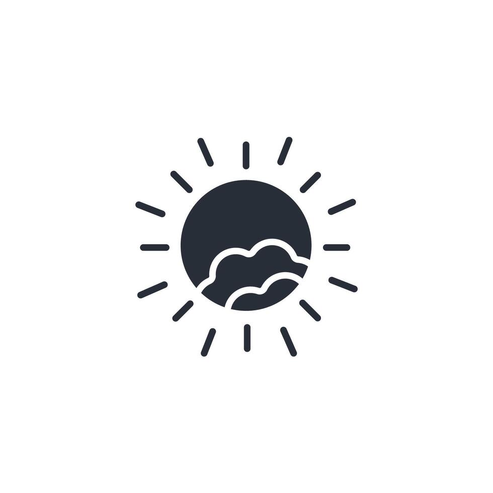 Sun icon. .Editable stroke.linear style sign for use web design,logo.Symbol illustration. vector