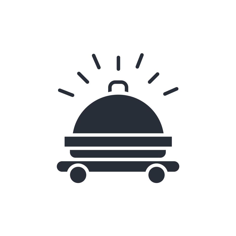 food delivery icon. .Editable stroke.linear style sign for use web design,logo.Symbol illustration. vector