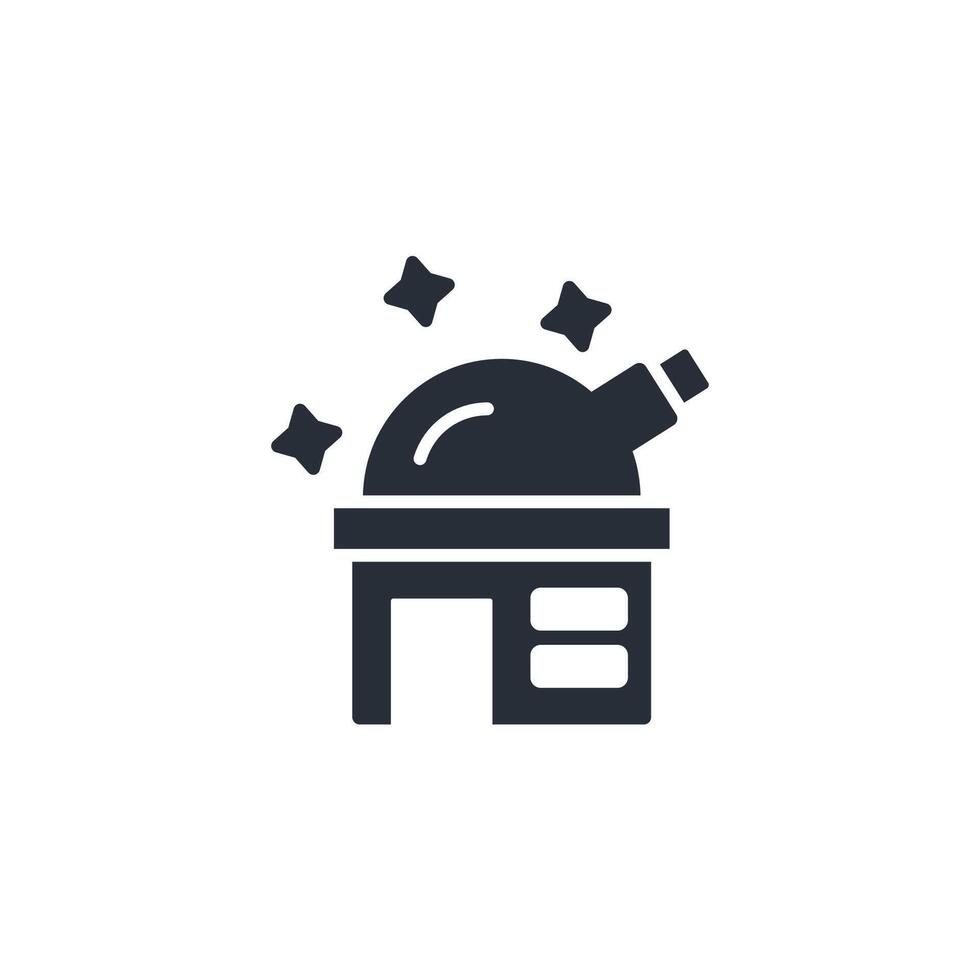 Observatory icon. .Editable stroke.linear style sign for use web design,logo.Symbol illustration. vector
