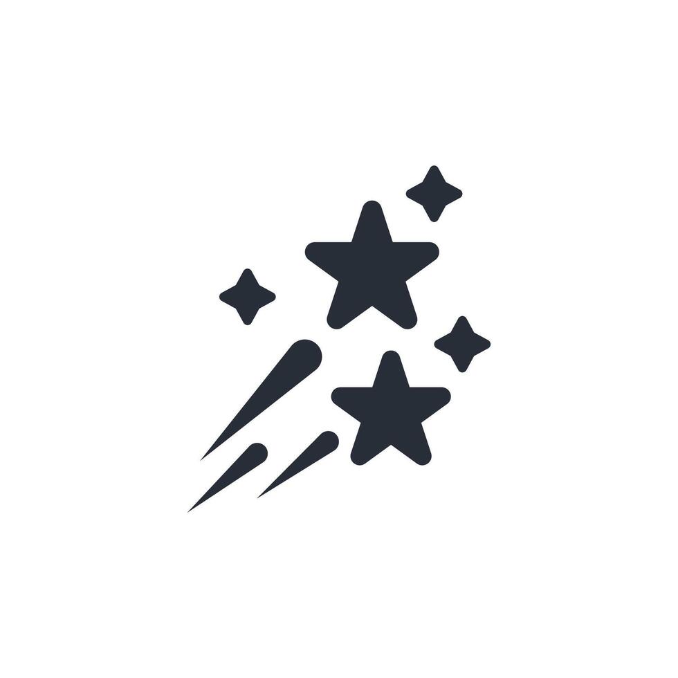 Shooting star icon. .Editable stroke.linear style sign for use web design,logo.Symbol illustration. vector