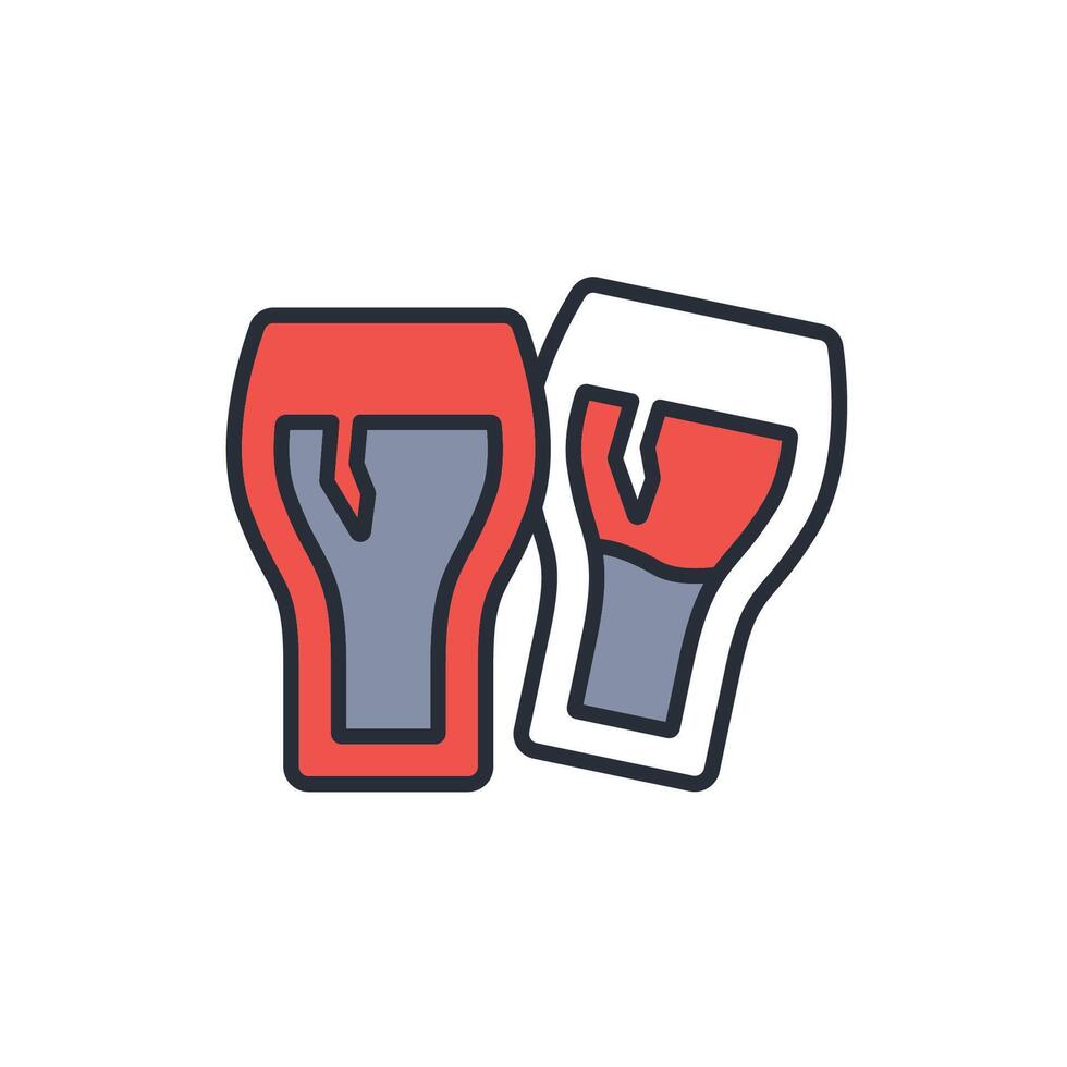 beer glass icon. .Editable stroke.linear style sign for use web design,logo.Symbol illustration. vector