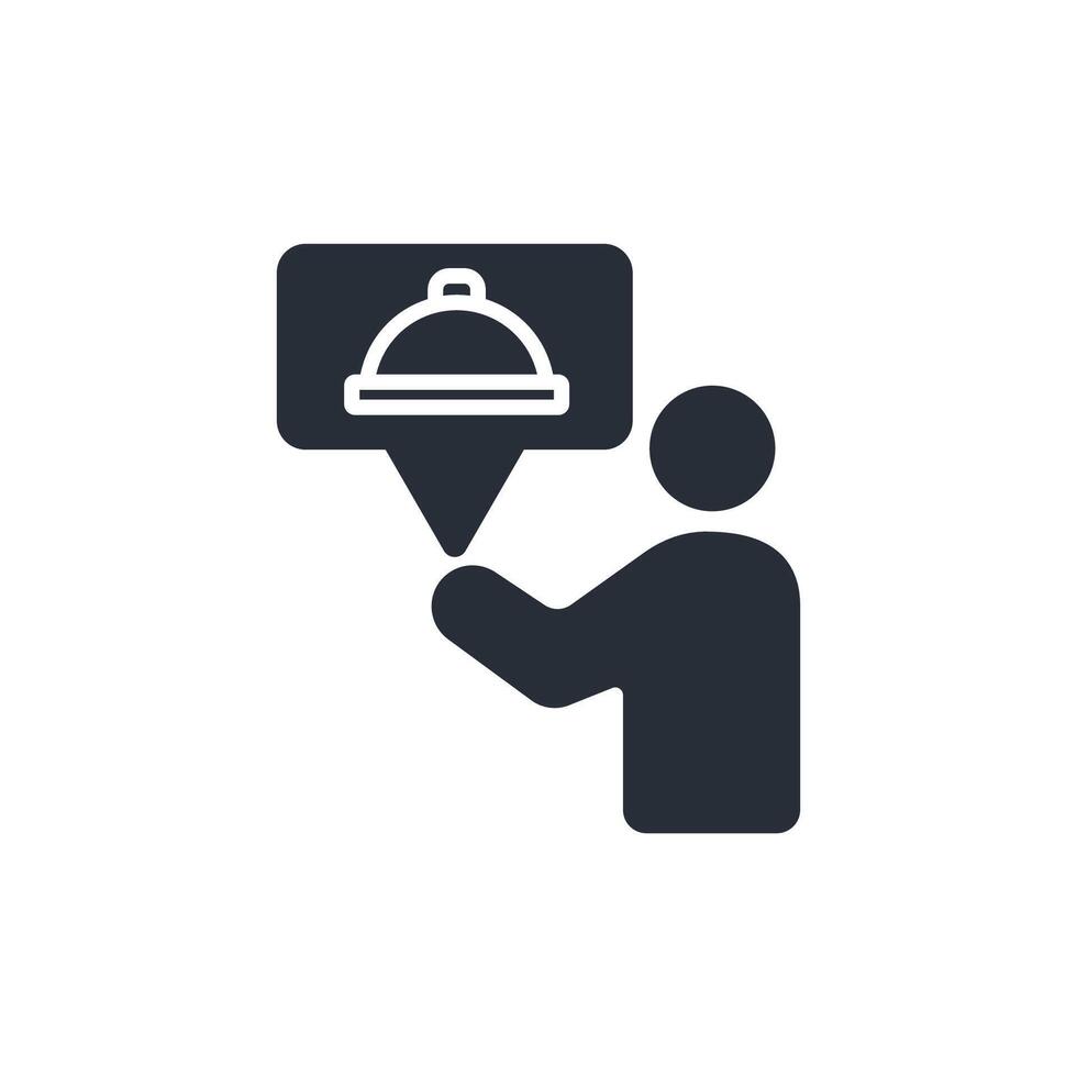 order food icon. .Editable stroke.linear style sign for use web design,logo.Symbol illustration. vector