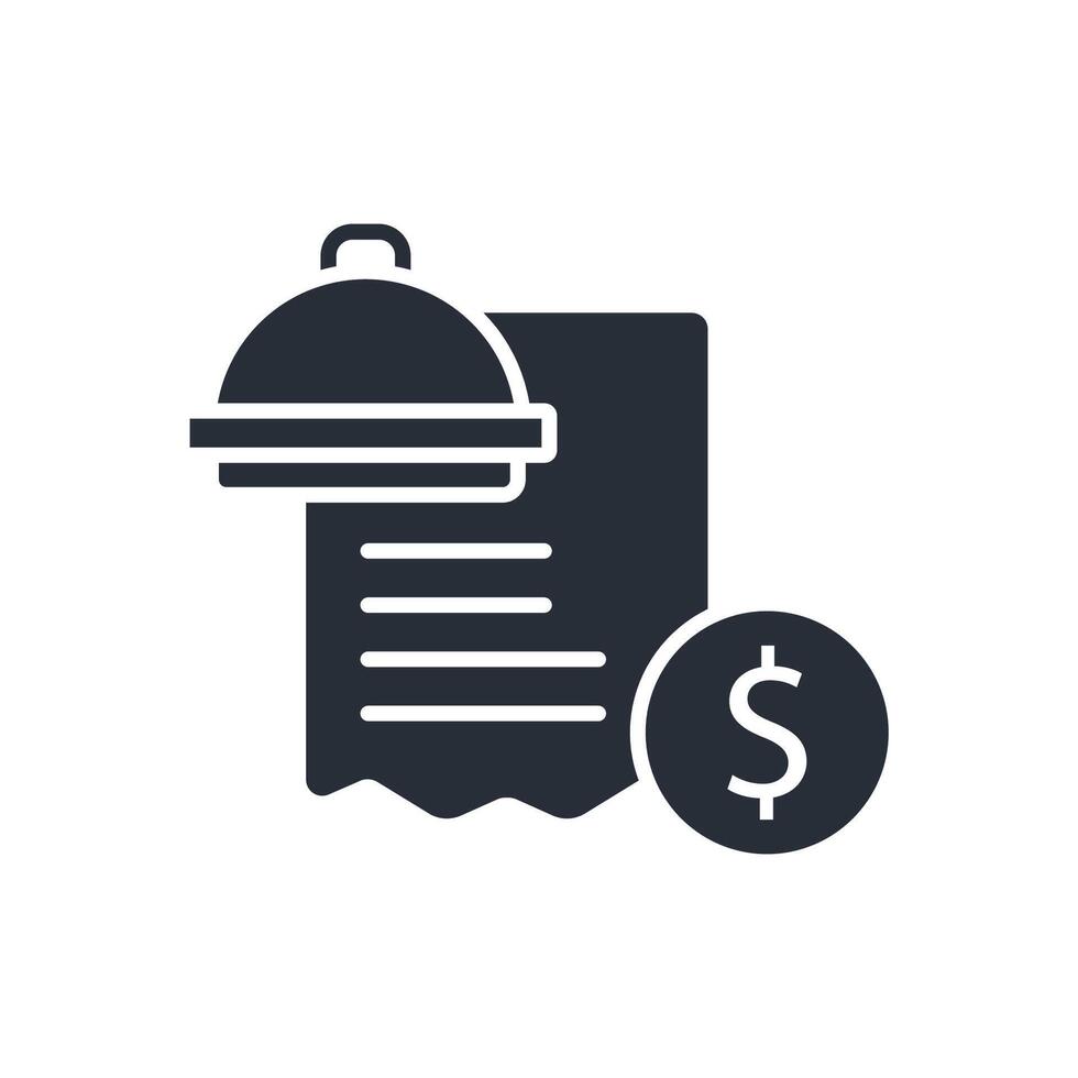 receipt icon. .Editable stroke.linear style sign for use web design,logo.Symbol illustration. vector